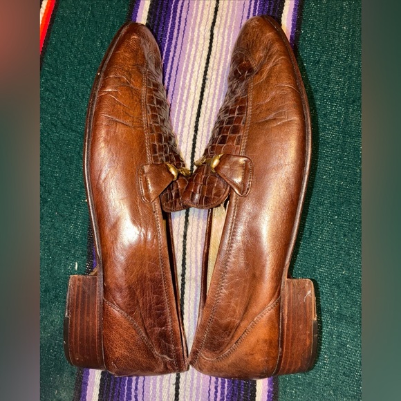 Bally Brown Woven Leather Horsebit Loafers Men’s 10 main image 8
